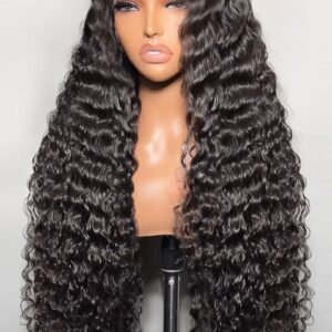 Cambodian raw Burmese curly 13*4 / 13*6 HD lace frontal wig 1B#