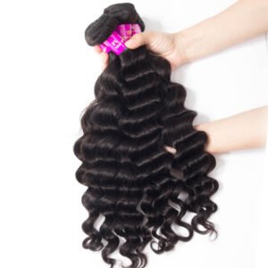 Brazilian Loose deep wave 100% Human Hair 3 Bundle Deals