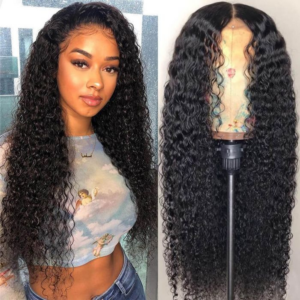 Cambodian raw hair curly 13*4 / 13*6 HD lace frontal wig 1B#