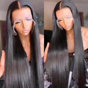 Cambodian raw hair straight 13*4 / 13*6 HD lace frontal wig 1B#