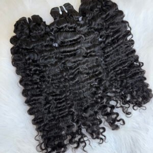 Luxe Virgin Burmese Curly Thicker Human Hair Bundles 1B#