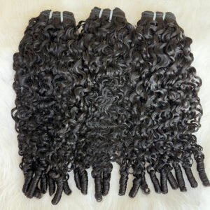 Luxe Virgin Burmese Spiral Thicker Human Hair Bundles 1B#