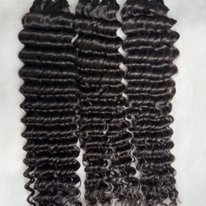 Luxe Virgin Burmese Thicker Human Hair Bundles Deep wave 1B#