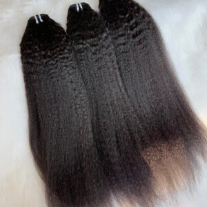 Luxe Virgin Burmese Thicker Human Hair Bundles kinky straight 1B#