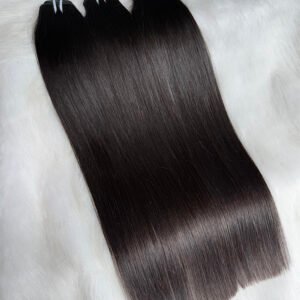 Luxe Virgin Burmese Straight Thicker Human Hair Bundles 1B#