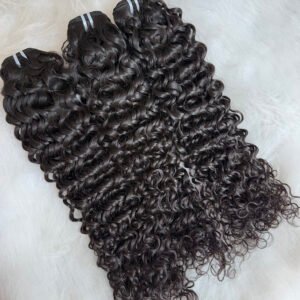 Luxe Virgin Burmese Thicker Human Hair Bundles Water wave 1B#