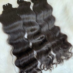 Luxe Virgin Burmese Thicker Human Hair Bundles Wavy 1B#
